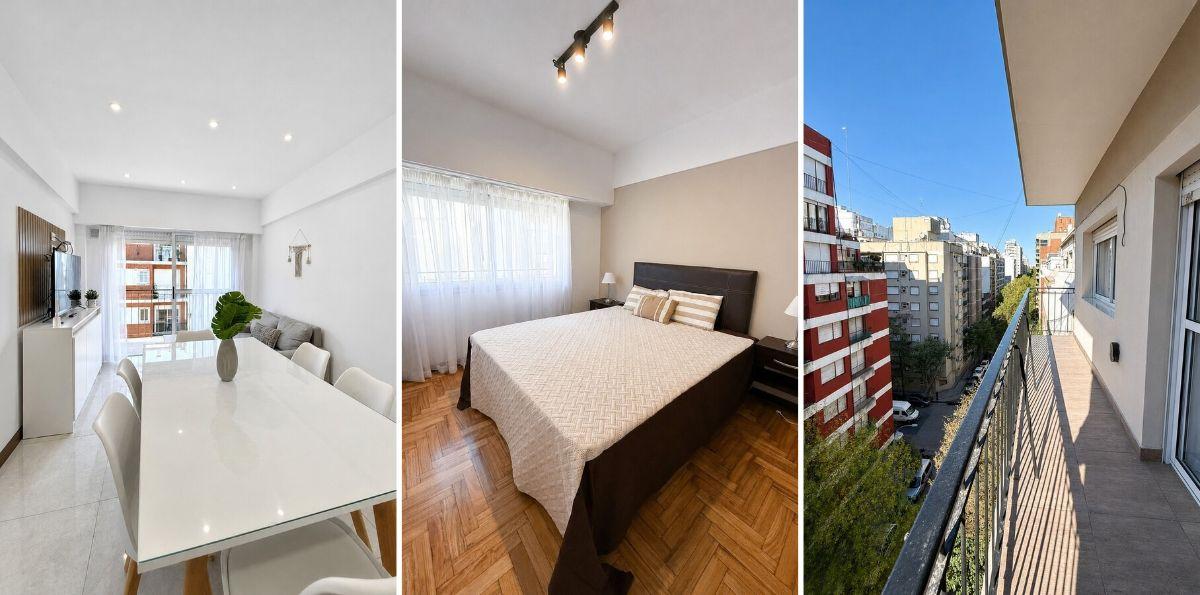 Departamento de 3 ambientes a la calle, con balcón corrido y vista abierta, ubicado en zona Plaza Mitre