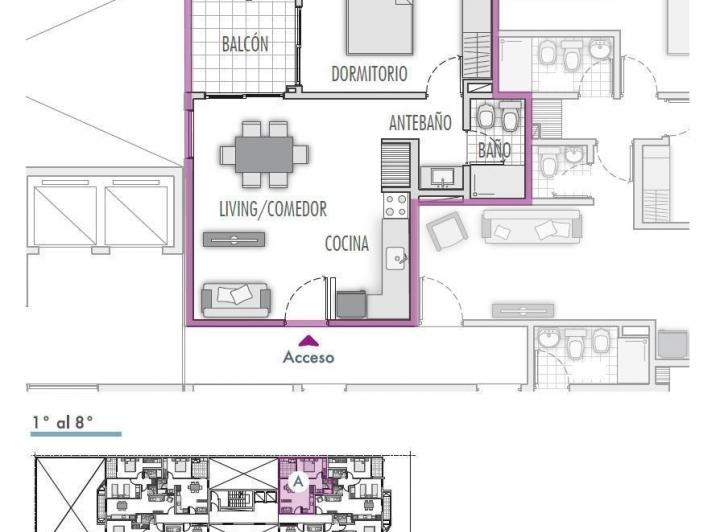 Departamento · 47m² · 2 Ambientes