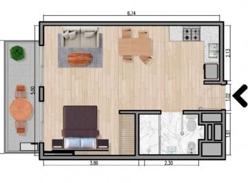 Departamento · 33m² · 1 Ambiente · Venta Dpto Mono 39 m² Villa Devoto