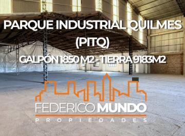 Bodega-Galpón · 1850m² · Galpon/deposito en Venta Parque Industrial Quilmes