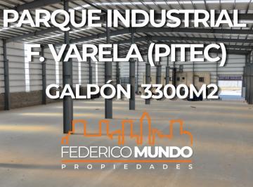 Bodega-Galpón · 3300m² · 1 Cochera · Galpon/deposito en Alquiler Parque Industrial Florencio Varela - Pitec Zona Sur