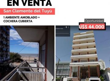 Departamento · 48m² · 1 Ambiente · 1 Cochera · Monoambiente Amoblado en San Clemente del Tuyu