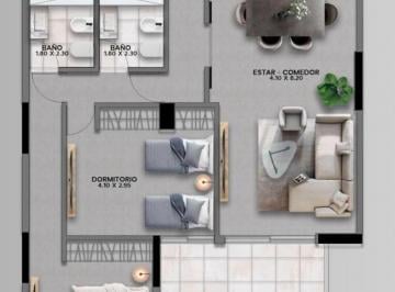 Departamento · 132m² · 3 Ambientes · 1 Cochera · Semi Piso 2dor. 2 Bños. Balcon Terraza. "Premium"