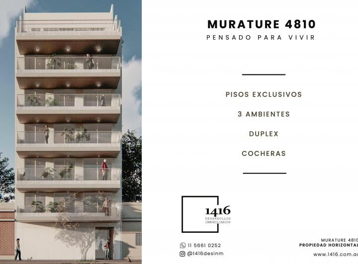 Desarrollo vertical , Velez Sarsfield · Pisos de Tres Ambientes