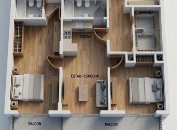 Departamento · 77m² · 3 Ambientes · 1 Cochera · Venta Departamento 3 Ambientes con Cochera Villa Luro