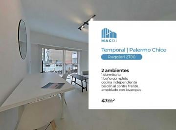 Departamento · 43m² · 2 Ambientes · Excelente Dpto. en Alquiler Temporal en Palermo Chico
