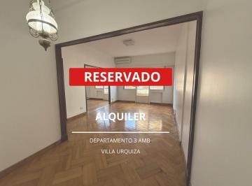 Departamento · 95m² · 3 Ambientes · Alquiler 3 Amb con Balcon Villa Urquiza