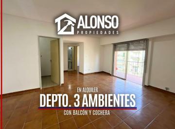 Departamento · 62m² · 3 Ambientes · 1 Cochera · Alquiler - Depto. 3 Ambientes con Cochera y Balcón - Lanús