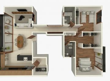 Departamento · 120m² · 3 Ambientes · Departamento - La Plata