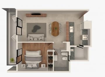 Departamento · 55m² · 2 Ambientes · Departamento - La Plata