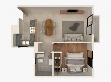 Departamento · 45m² · 2 Ambientes · Departamento - La Plata