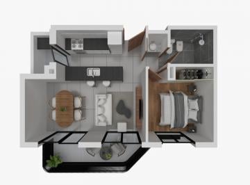 Departamento · 44m² · 2 Ambientes · Departamento - La Plata