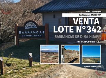 Terreno · 1650m² · Lote 1.650 m² con Vista Al Cerro Leones | Financiación y Permutas / Barrancas de Dina Huapi