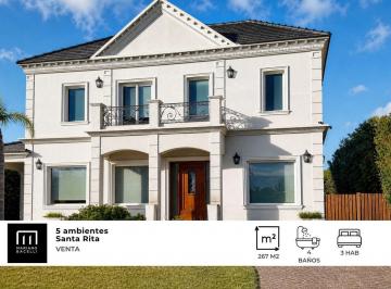 Casa · 237m² · 5 Ambientes · 4 Cocheras · Casa 5 Ambientes en Venta Santa Rita Lote Laguna