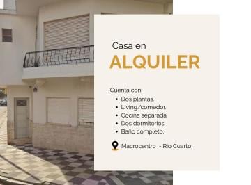 Casa de 5 ambientes, Río Cuarto · Casa en Alquiler | Zona Macrocentro