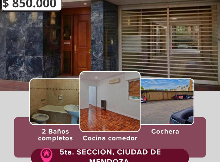 Departamento · 75m² · 5 Ambientes · 1 Cochera