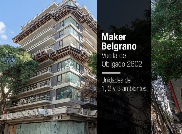 Desarrollo vertical · Maker Belgrano + en Construcción | Unidades de 1, 2 y 3 Ambientes