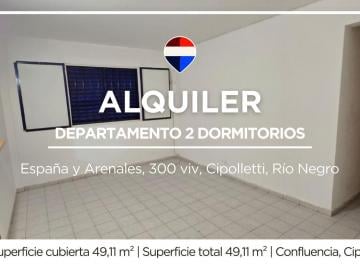 Departamento · 49m² · 4 Ambientes · Alquiler Departamento 2 Habitaciones Cipolletti