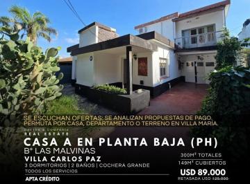 Casa · 149m² · 6 Ambientes · 1 Cochera · Venta Casa de 3 Dorm. en PH a 5 Cuadras del Centro en Barrio Malvinas, Villa Carlos Paz