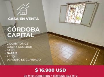 Casa de 2 ambientes, Córdoba · Casa en Venta con 2 Dorm., Cocina Comedor, Baño, Garaje y Patio