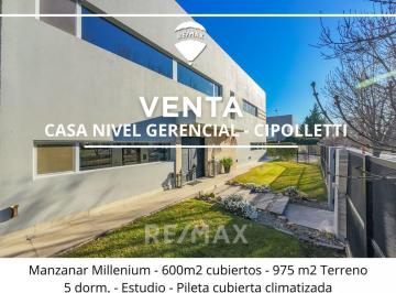 Casa · 600m² · 8 Ambientes · 4 Cocheras · Casa Nivel Gerencial - Manzanar Millenium - Cipoll