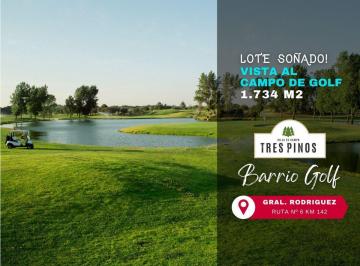 Terreno · 1734m² · Venta Lote 1.734 m² con Vista Al Golf en Tres Pinos