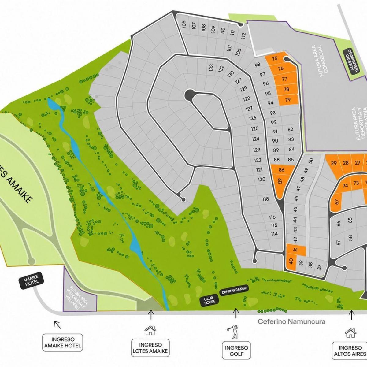 Lote Nº 77 en barrio Don Bosco, 2800m² en country Altos Aires
