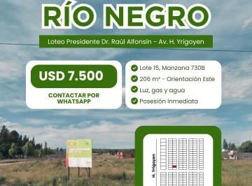 Terreno , Ingeniero Luis A Huergo · Lote en Venta – Ingeniero Huergo – Usd 7.500