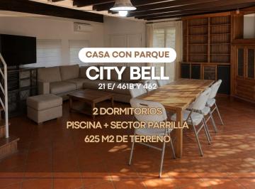 Casa · 65m² · 3 Ambientes · 1 Cochera · Casa 2 Dorm. en Venta, City Bell con Pileta