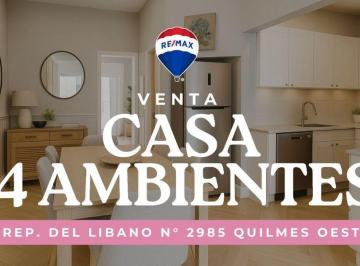 Casa · 140m² · 4 Ambientes · 1 Cochera · Venta Casa 4 Amb con Cochera, Jardin y Terraza.