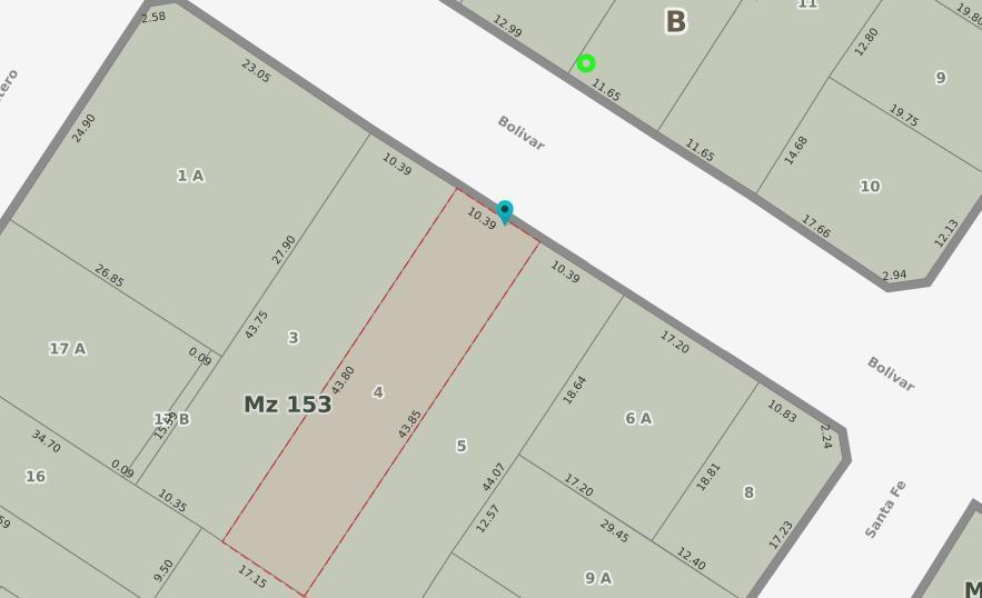 Lote de Terreno 454 mts Apto Horizontal - Bolivar al 2400