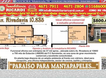 Oficina comercial · 37m² · 3 Ambientes · Ideal Estudio Profesional U Oficina Comercial