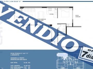 Departamento · 45m² · 2 Ambientes · 30 Cocheras · 2 Ambientes con Balcón en Edificio Premium en Villa Pueyrredon