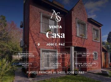 Casa · 300m² · 3 Ambientes · 2 Cocheras · Casa en Jose Clemente Paz