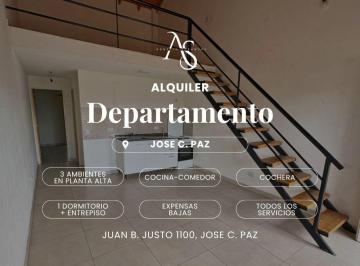 Departamento · 45m² · 3 Ambientes · 1 Cochera · Departamento - Jose Clemente Paz
