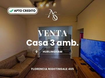Casa · 366m² · 3 Ambientes · 2 Cocheras · Casa en Venta - Apto Credito - en Villa Tesei Hurlingham