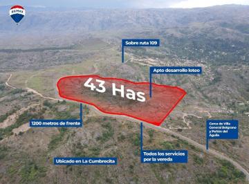 Campo · 43ha · Venta Campo 43 Has Cumbrecita Ruta 109