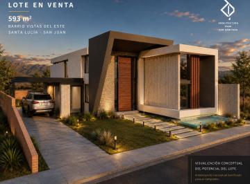 Terreno , Santa Lucía · Lote en Vistas del Este Santa Lucia Superficie 593 m² Sobre Calle Principal del