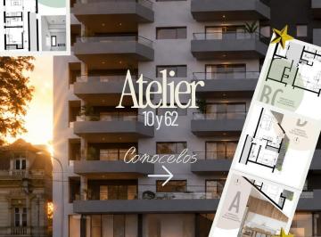 Departamento · 35m² · 1 Ambiente · Venta de Monoambiente en Edificio Atelier (Premium) - 10 y 62