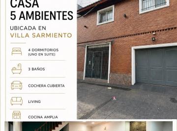 Casa de 5 ambientes, Morón · Amplia Propiedad en Villa Sarmiento