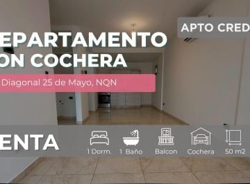 Departamento · 42m² · 2 Ambientes · 1 Cochera · Venta Depto. 1 Dormitorio Diagonal 25 de Mayo Nqn