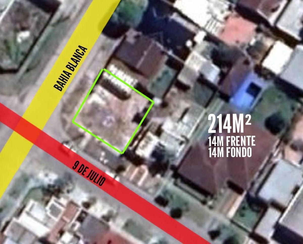 Terreno de 217mts2 en venta ubicado en calle 9 de julio y Bahia Blanca