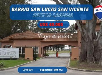 Terreno · 804m² · Lote en Venta en Barrio San Lucas Fondo a Laguna