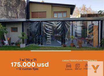 Casa · 280m² · 4 Ambientes · Casa en Venta - 3 Dorm. 3 Baños - 550 m² - La Plata [financiada]