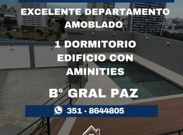 Departamento de 2 ambientes, Córdoba · Departamento Amoblado en Alquiler | Barrio General Paz