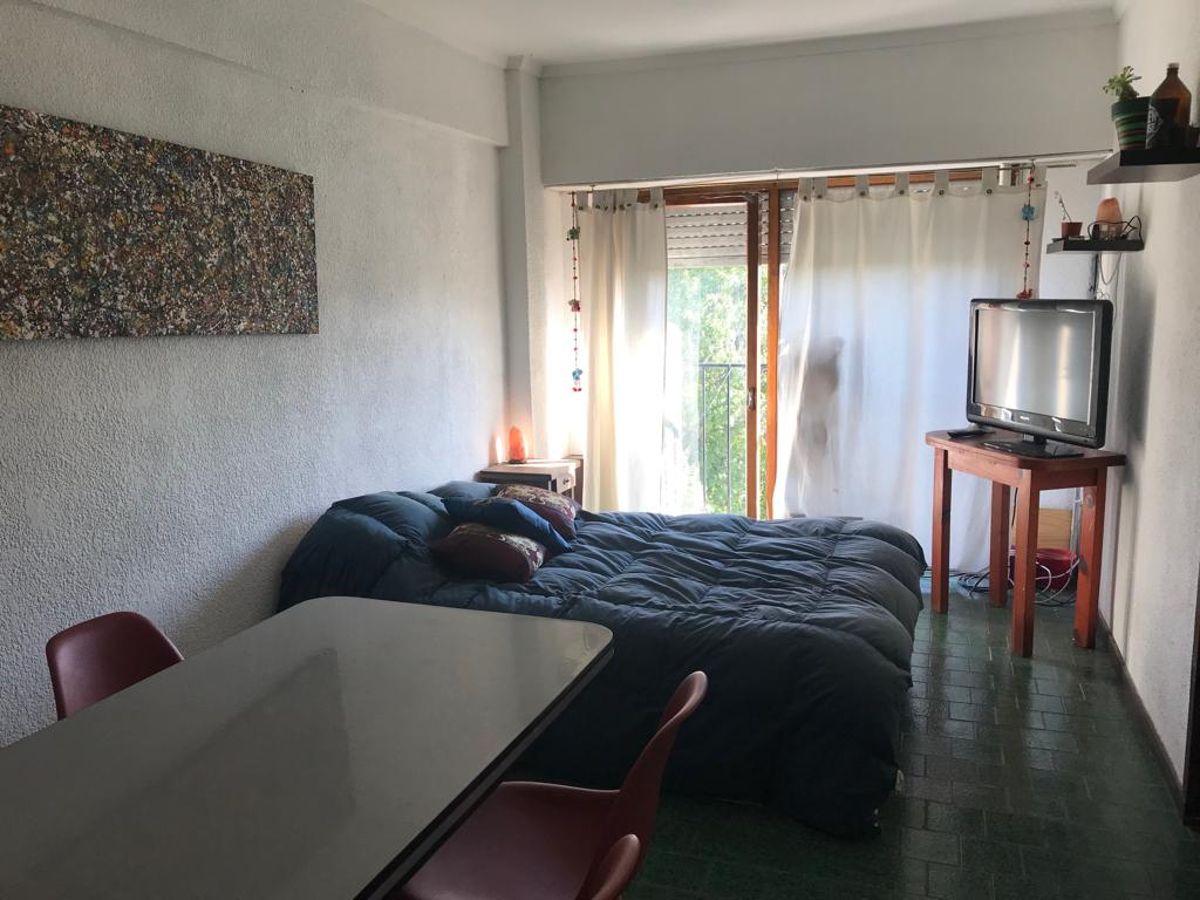 Departamento monoambiente de 32 M2 al frente con ventanal con balcon frances