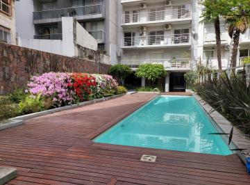 JARDIN CON PILETA · Alquiler Departamento Tres Ambientes en Las Cañitas