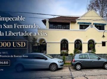 Casa de 6 ambientes, San Fernando · Venta Casa de 6 Ambientes en San Fernando, Av Libertador y Vías