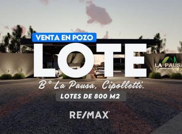 Terreno · 800m² · Venta Lote 800 m² - Barrio La Pausa - Cipolletti