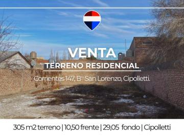 Terreno · 305m² · Terreno en Venta Cipolletti